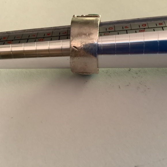 GORGEOUS STERLING SILVER TURQUOISE BAND WITH 7 STONES!! - Picture 10 of 11